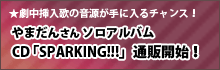 やまだんさんソロアルバム CD「SPARKING!!!」通販開始